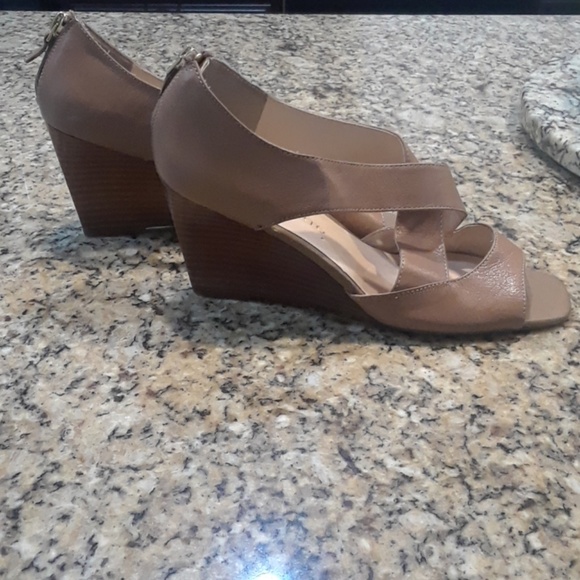 Franco Sarto lether wedges sandals - Picture 2 of 6
